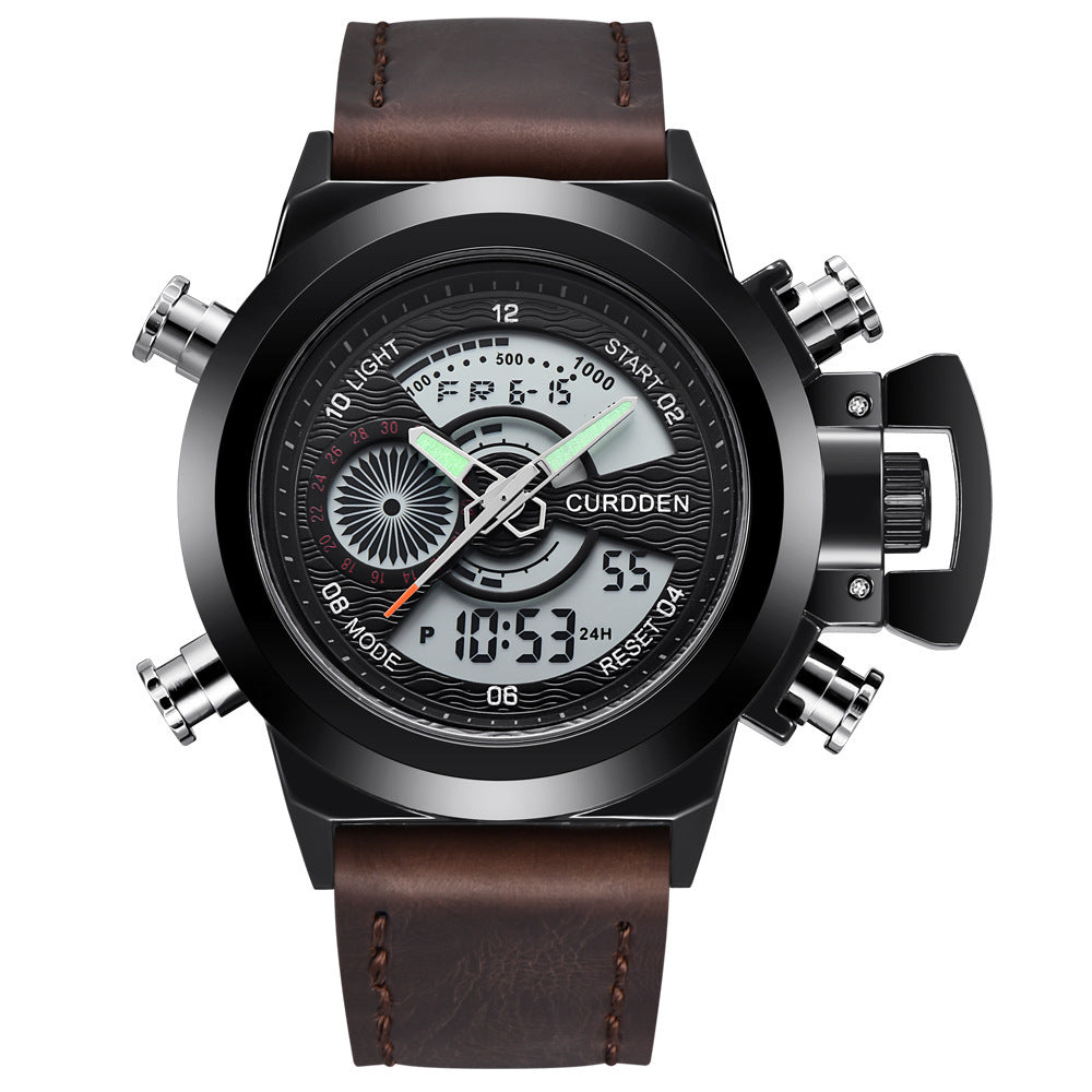 Montre de sport pour hommes, élégante dotée d'un double affichage pour un suivi optimal de vos activités