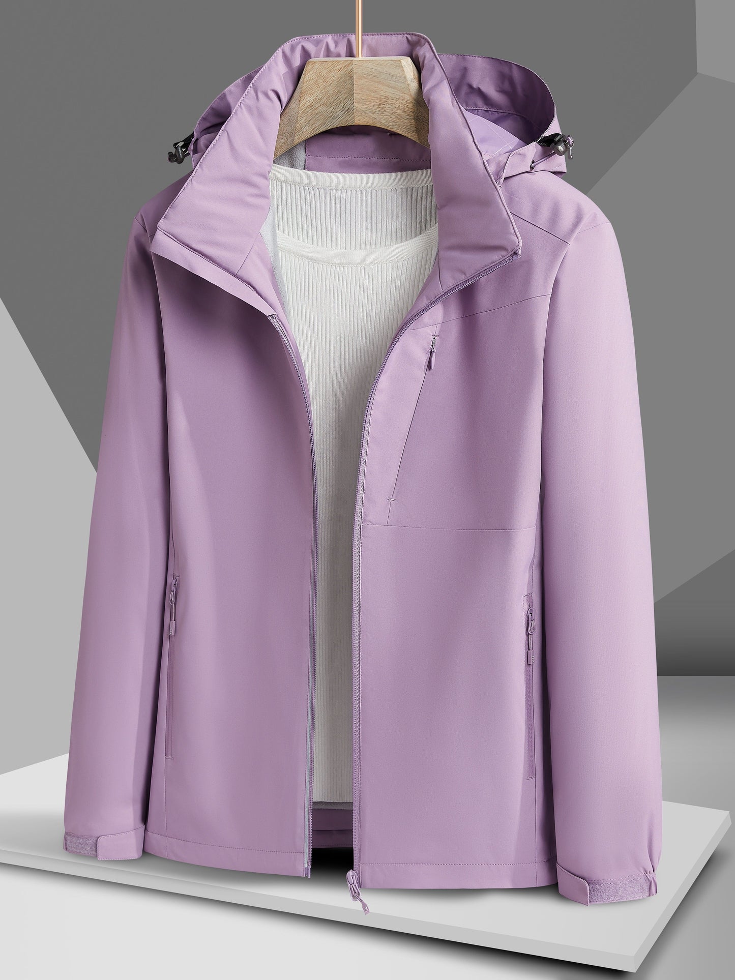 Veste pour femmes, doublure en polaire chaude et matière coupe-ven