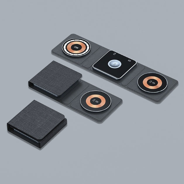 Station de chargement sans fil pliable magnétique 3 en 1 est parfaite pour votre iPhone