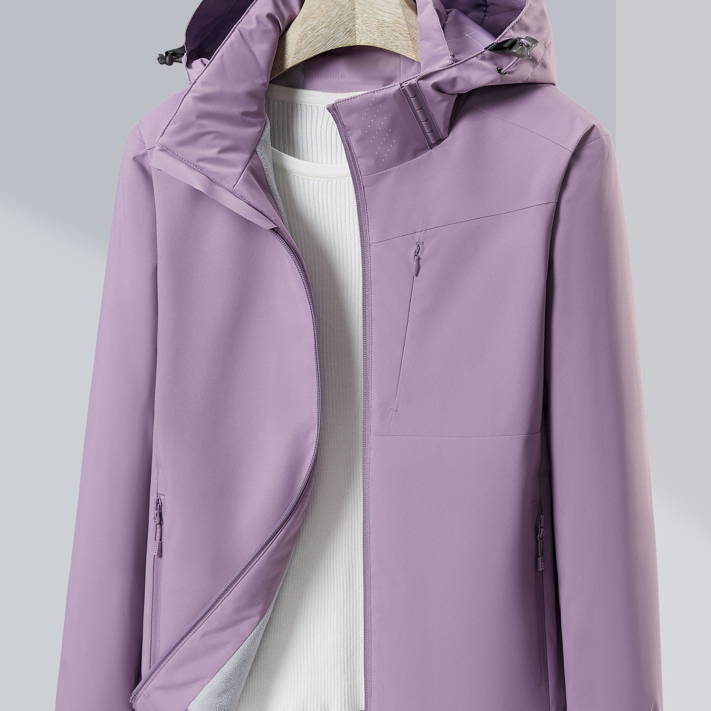 Veste pour femmes, doublure en polaire chaude et matière coupe-ven