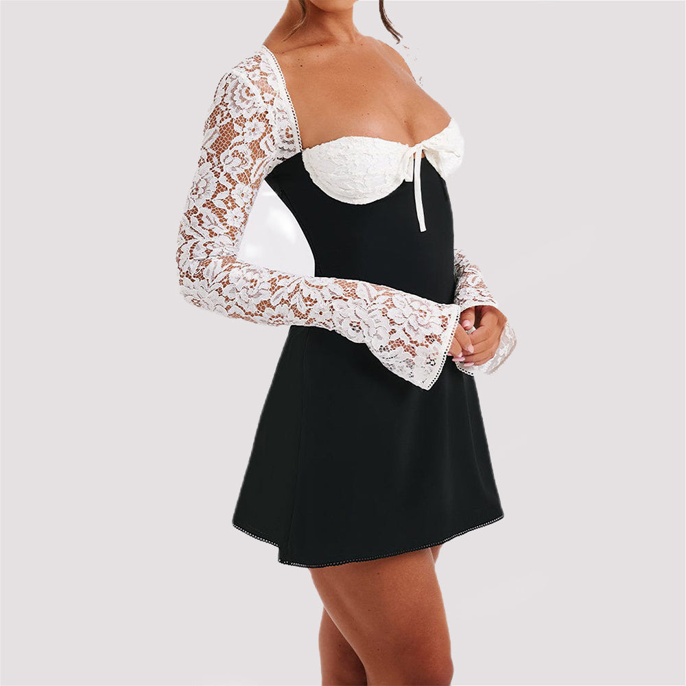 Robe avec corset et manches longues