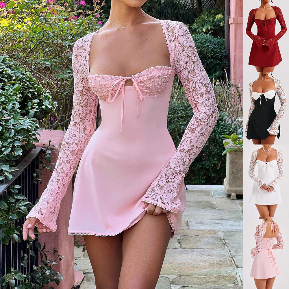 Robe avec corset et manches longues