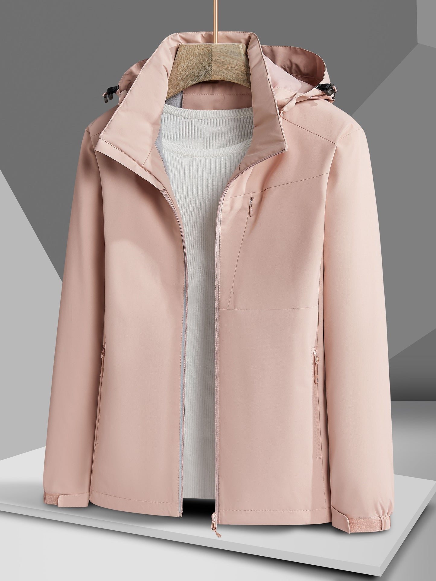 Veste pour femmes, doublure en polaire chaude et matière coupe-ven