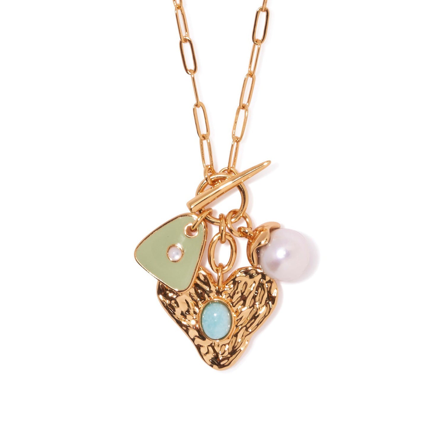 Collier multi-pendentif aux couleurs européennes