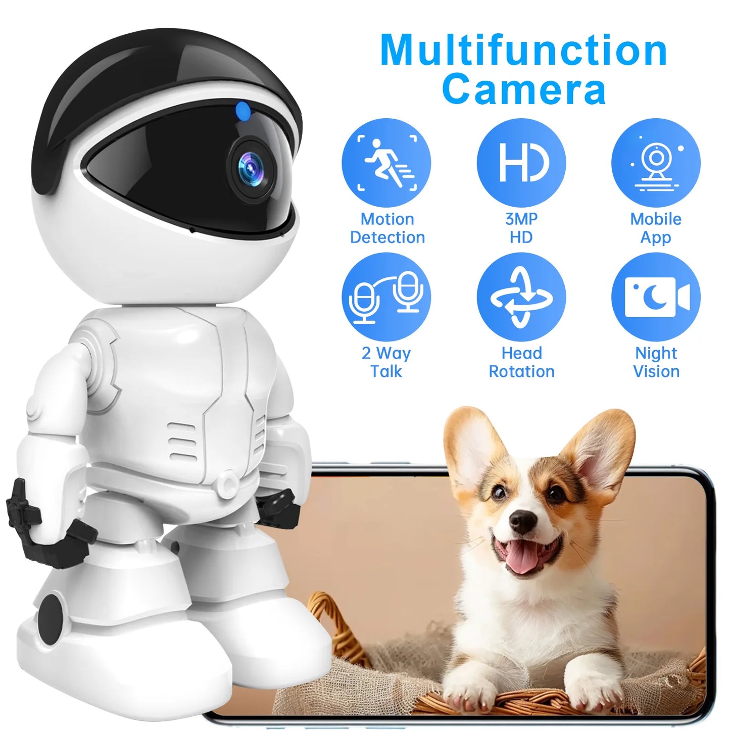 Caméra robot WESECUU 1080P IP  WIFI  HD