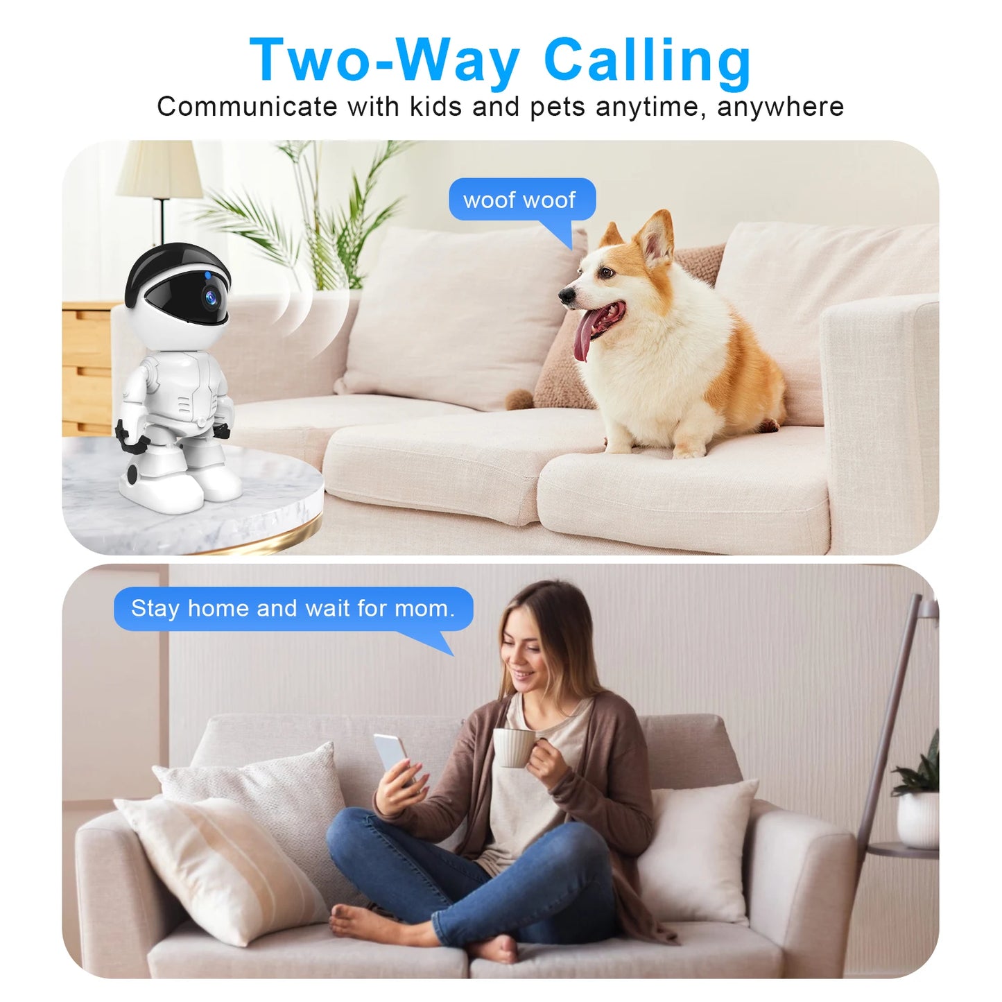 Caméra robot WESECUU 1080P IP  WIFI  HD