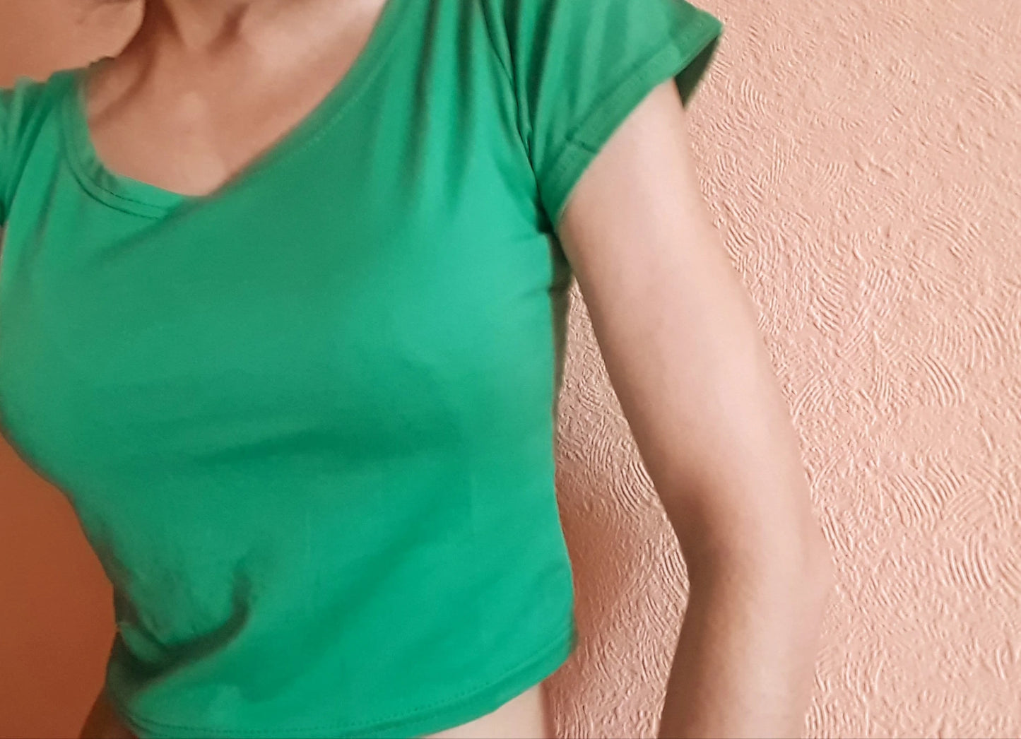 T-shirt court en coton pour femme