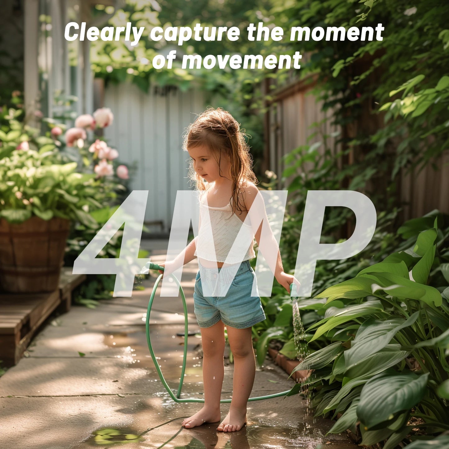 Caméra de sécurité WESECUU WIFI 4MP avec batterie solaire rechargeable et suivi automatique des mouvements. Rotation PTZ à 360 degrésAuto Motion Tracking Ip PTZ Camera