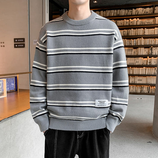 Pull à col rond tendance pour homme