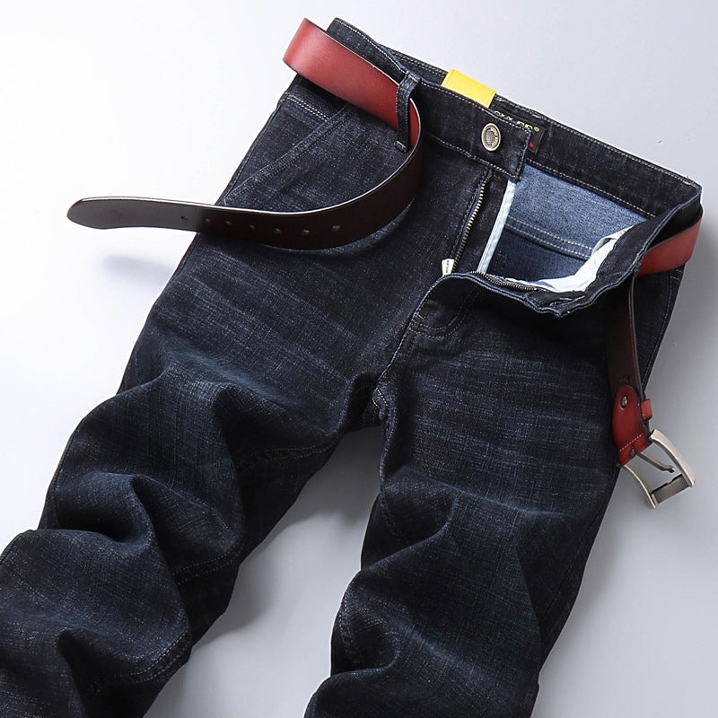 SU Lee Jeans pour hommes, Printemps et été, Élastique coupe droite