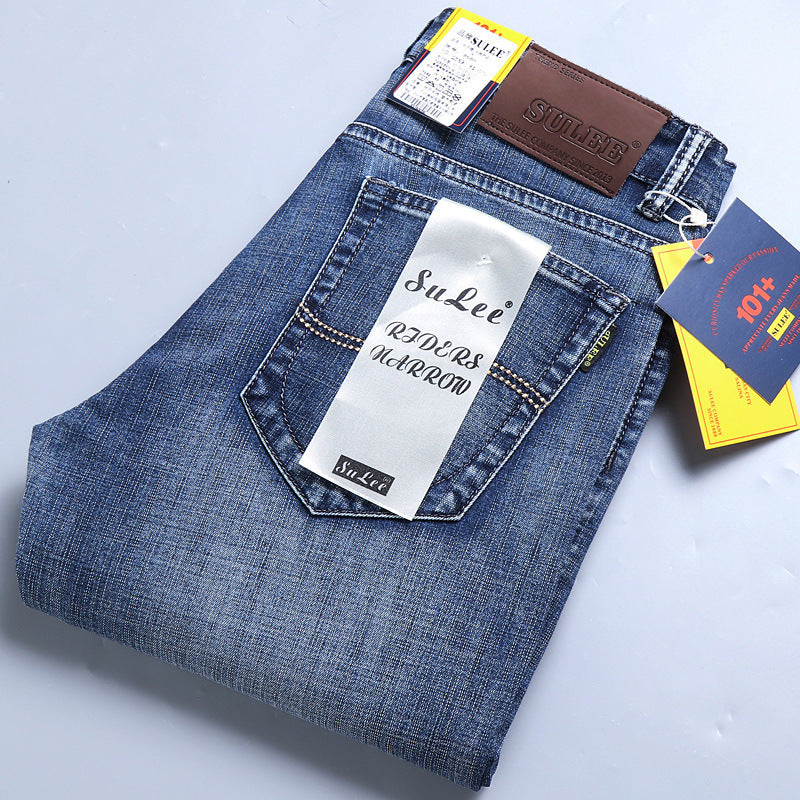 SU Lee Jeans pour hommes, Printemps et été, Élastique coupe droite