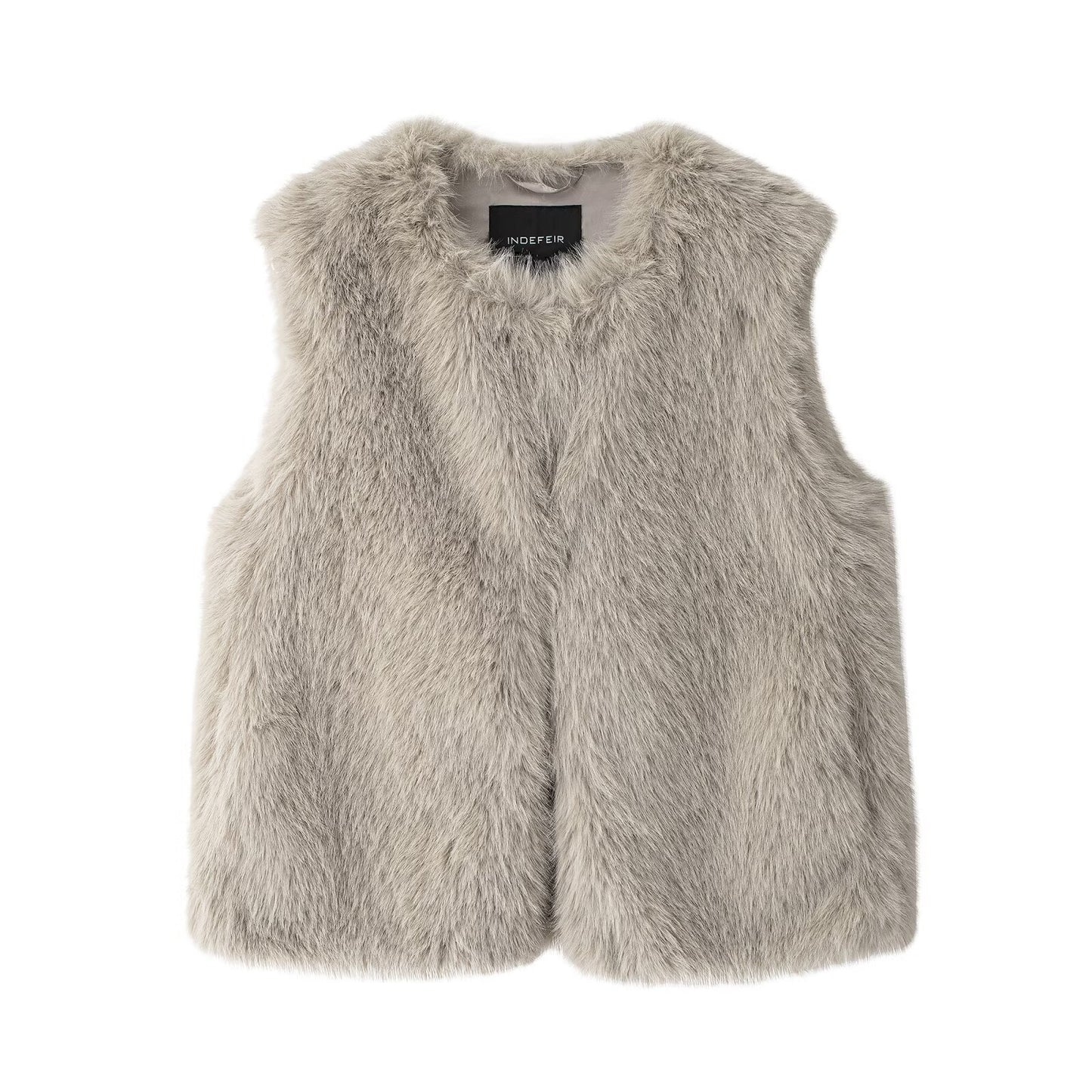 Veste sans manches en fourrure synthétique pour femmes