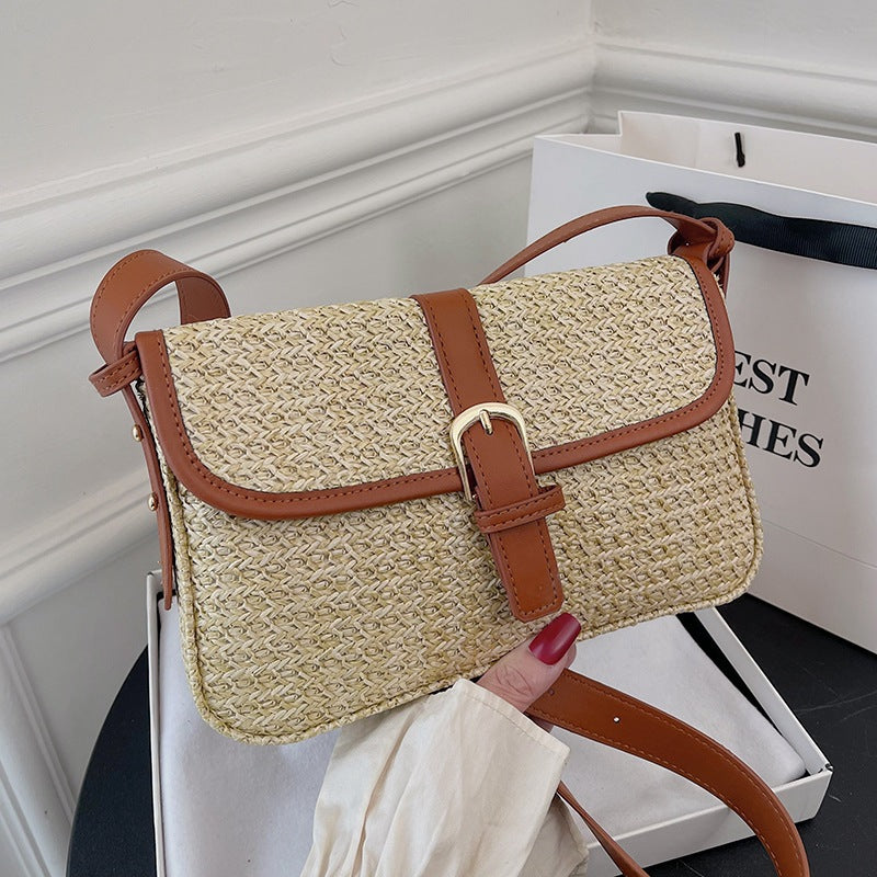 Sacs à bandoulière en paille d'été à la mode pour femmes