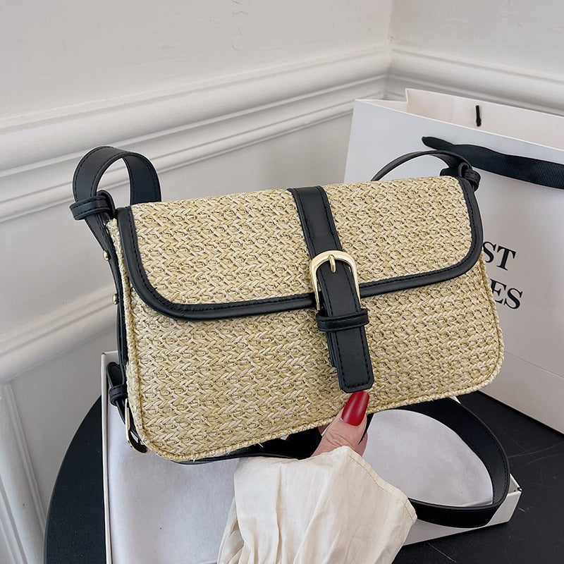 Sacs à bandoulière en paille d'été à la mode pour femmes