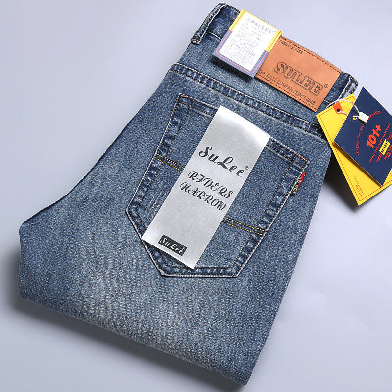 SU Lee Jeans pour hommes, Printemps et été, Élastique coupe droite