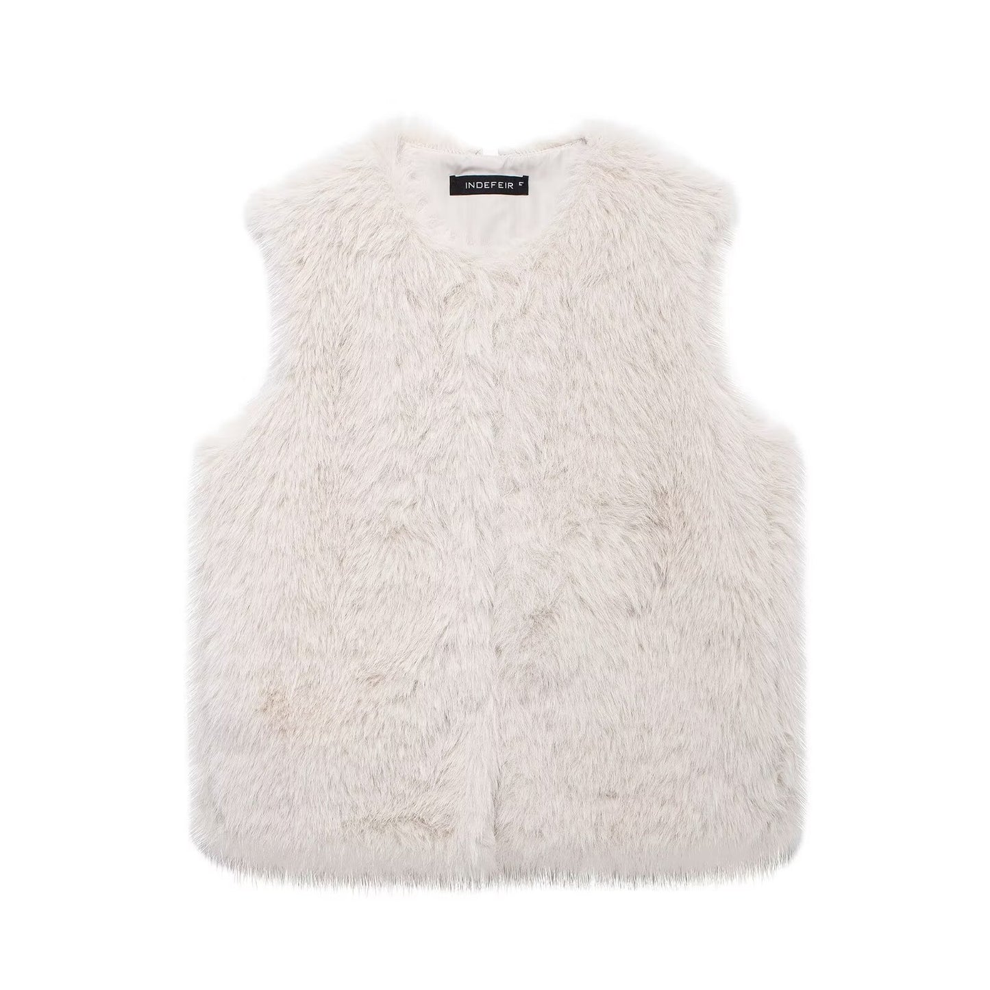 Veste sans manches en fourrure synthétique pour femmes