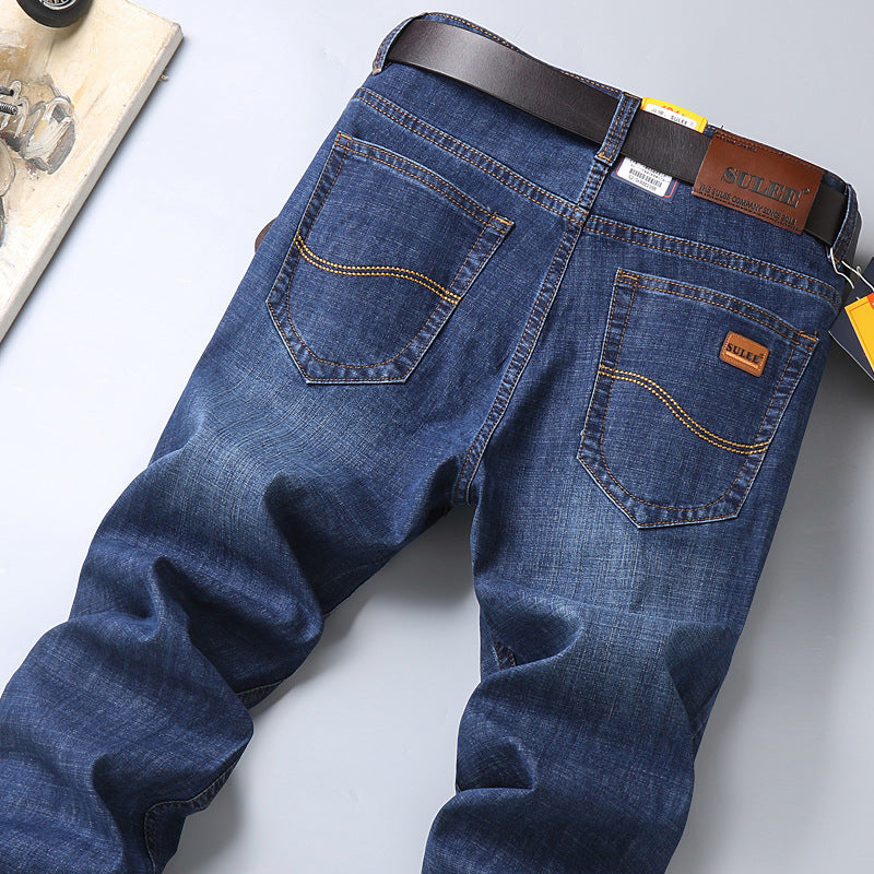 SU Lee Jeans pour hommes, Printemps et été, Élastique coupe droite