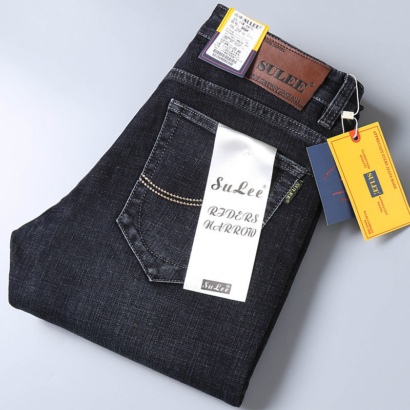 SU Lee Jeans pour hommes, Printemps et été, Élastique coupe droite
