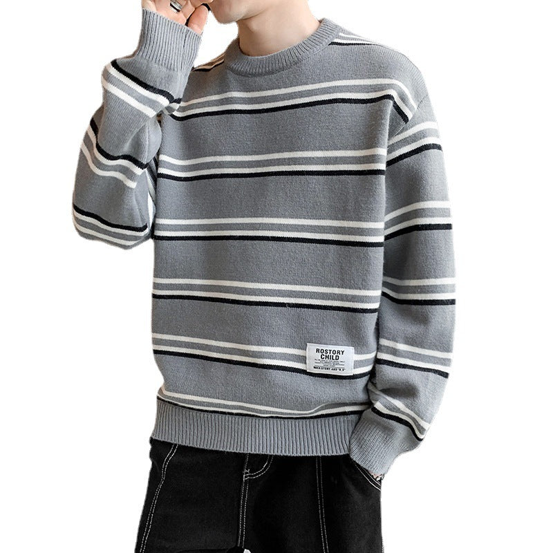 Pull à col rond tendance pour homme