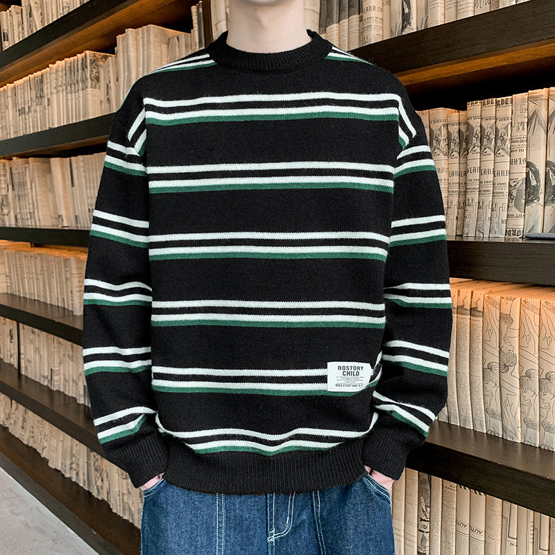 Pull à col rond tendance pour homme