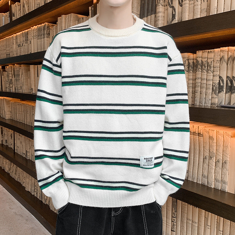 Pull à col rond tendance pour homme