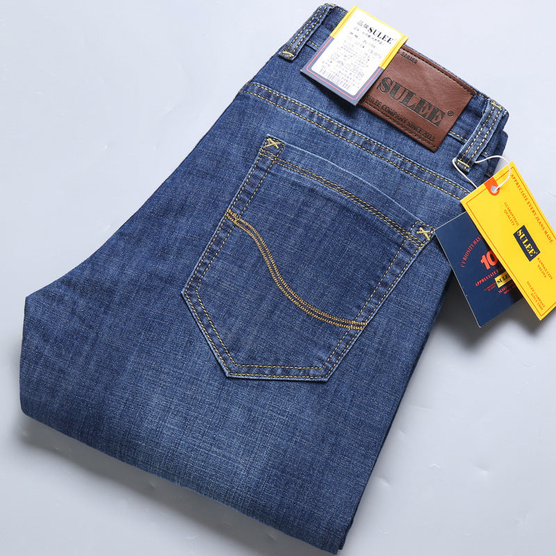 SU Lee Jeans pour hommes, Printemps et été, Élastique coupe droite