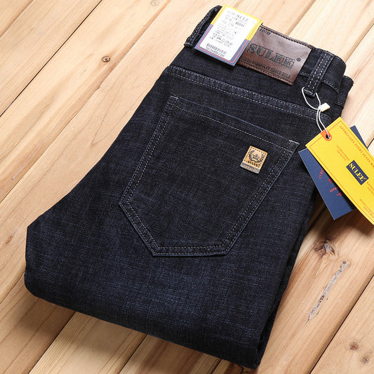 SU Lee Jeans pour hommes, Printemps et été, Élastique coupe droite
