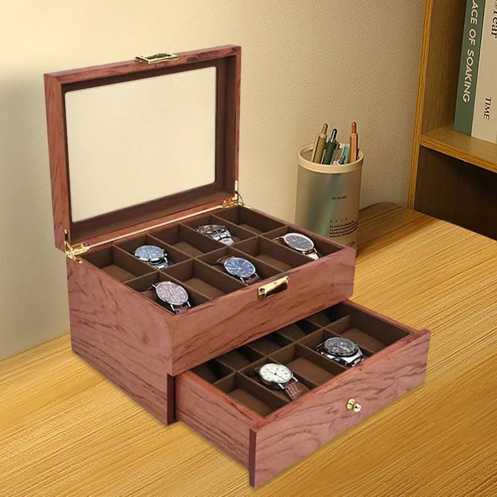 Boîte de rangement pour montres et bijoux