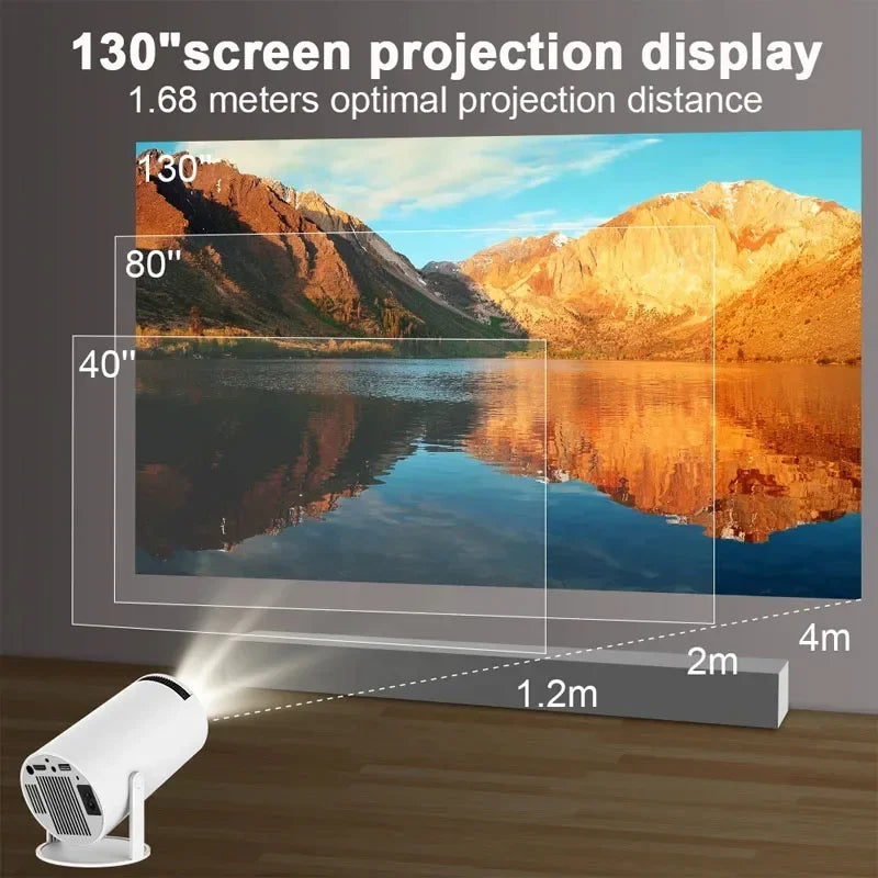 Projecteur 4K Android jusqu'à 200 pouces