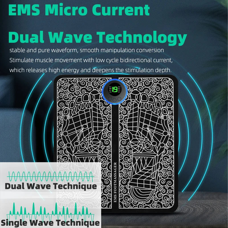 Tapis de massage EMS rechargeable.