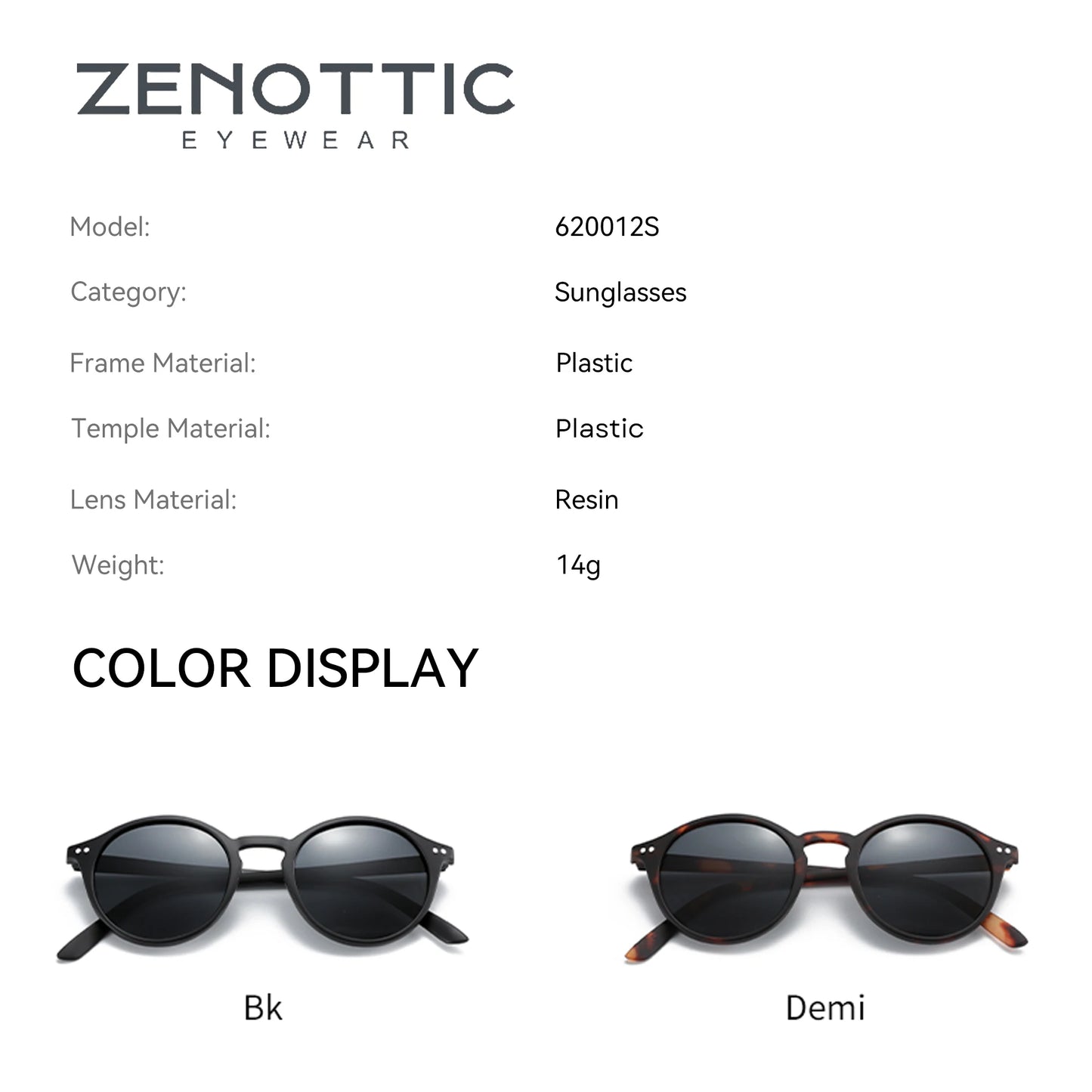 Lunettes solaires rétro ZENOTTIC 2024 pour hommes et femmes