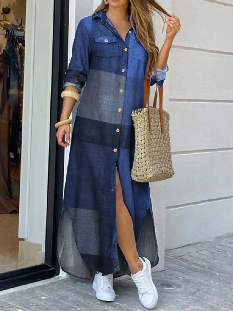 Robe ZANZEA Longue Vintage Élégante