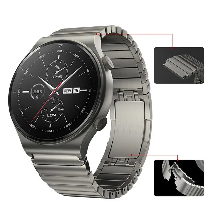 Bracelet de montre en acier inoxydable 22mm compatible avec les modèles Huawei