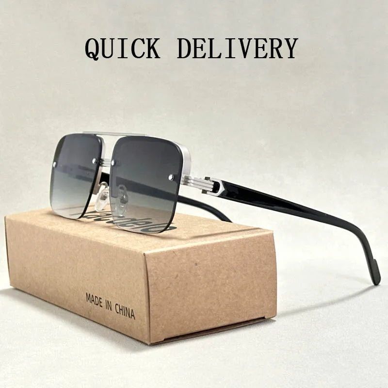 Lunettes de soleil pour Hommes et Femmes semi-rimless