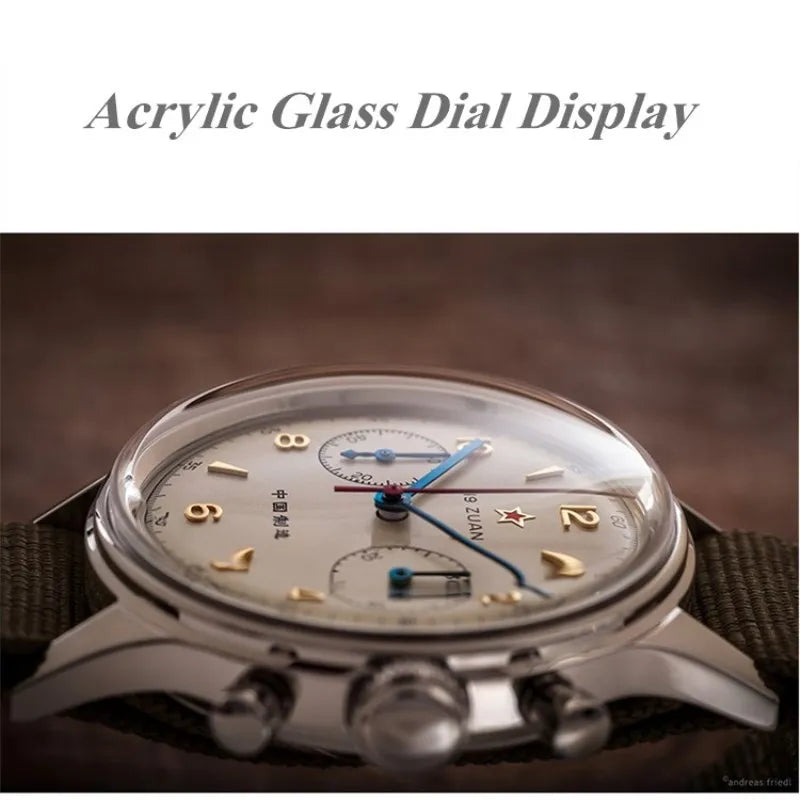 Montre mécanique 1963 Chronograph pour hommes RED STAR