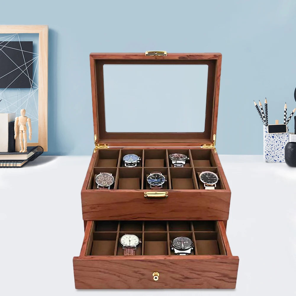 Boîte de rangement pour montres et bijoux