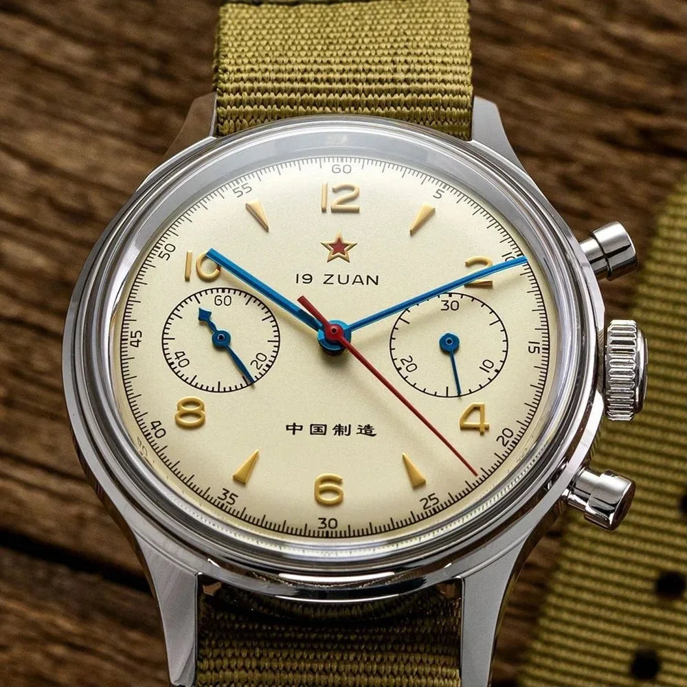 Montre mécanique 1963 Chronograph pour hommes RED STAR