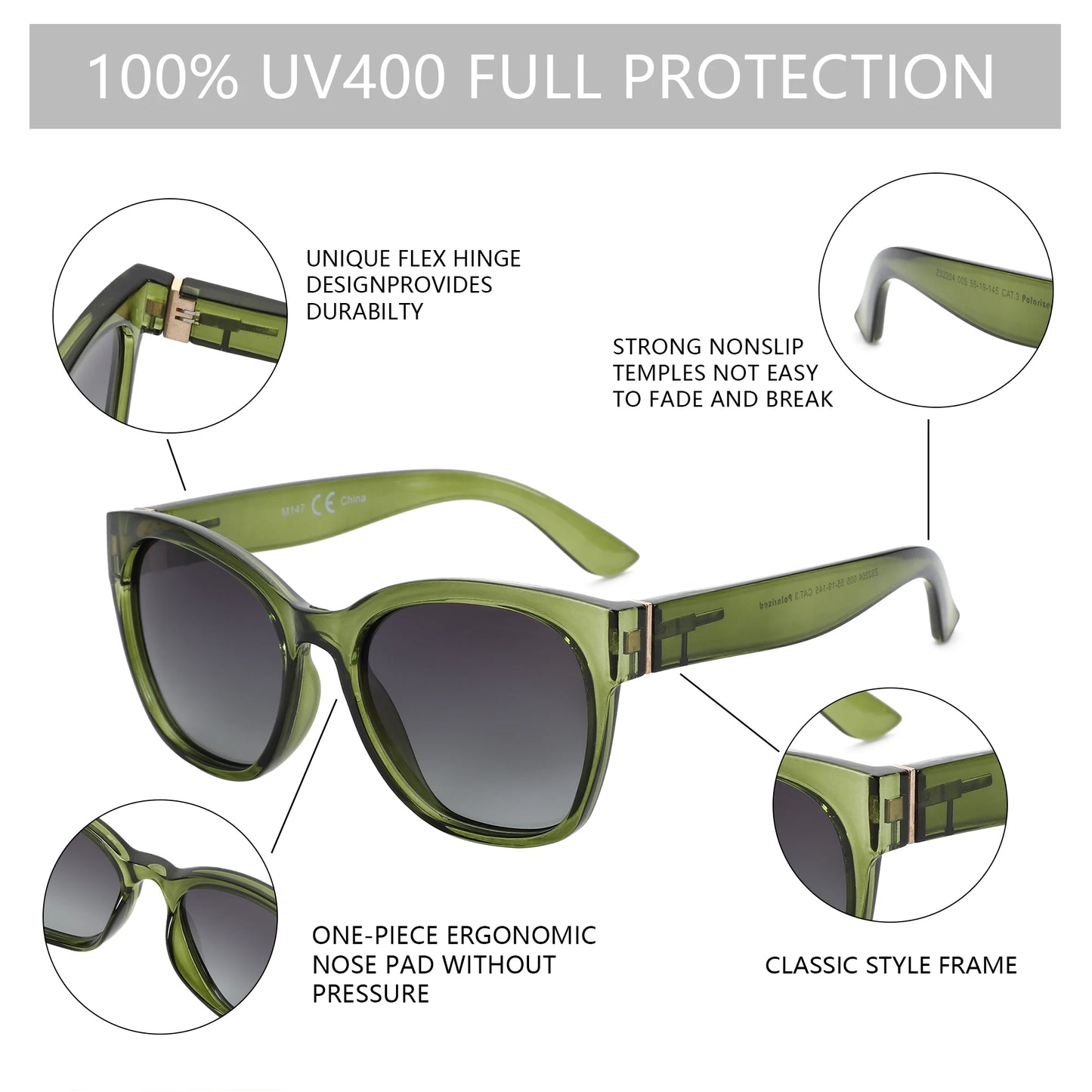 Lunettes de soleil ZENOTTIC  pour femmes