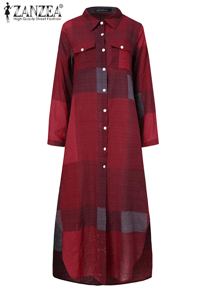 Robe ZANZEA Longue Vintage Élégante