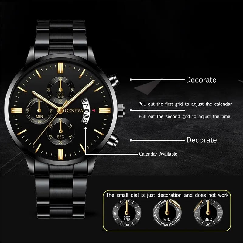 Montre pour homme en acier inoxydable