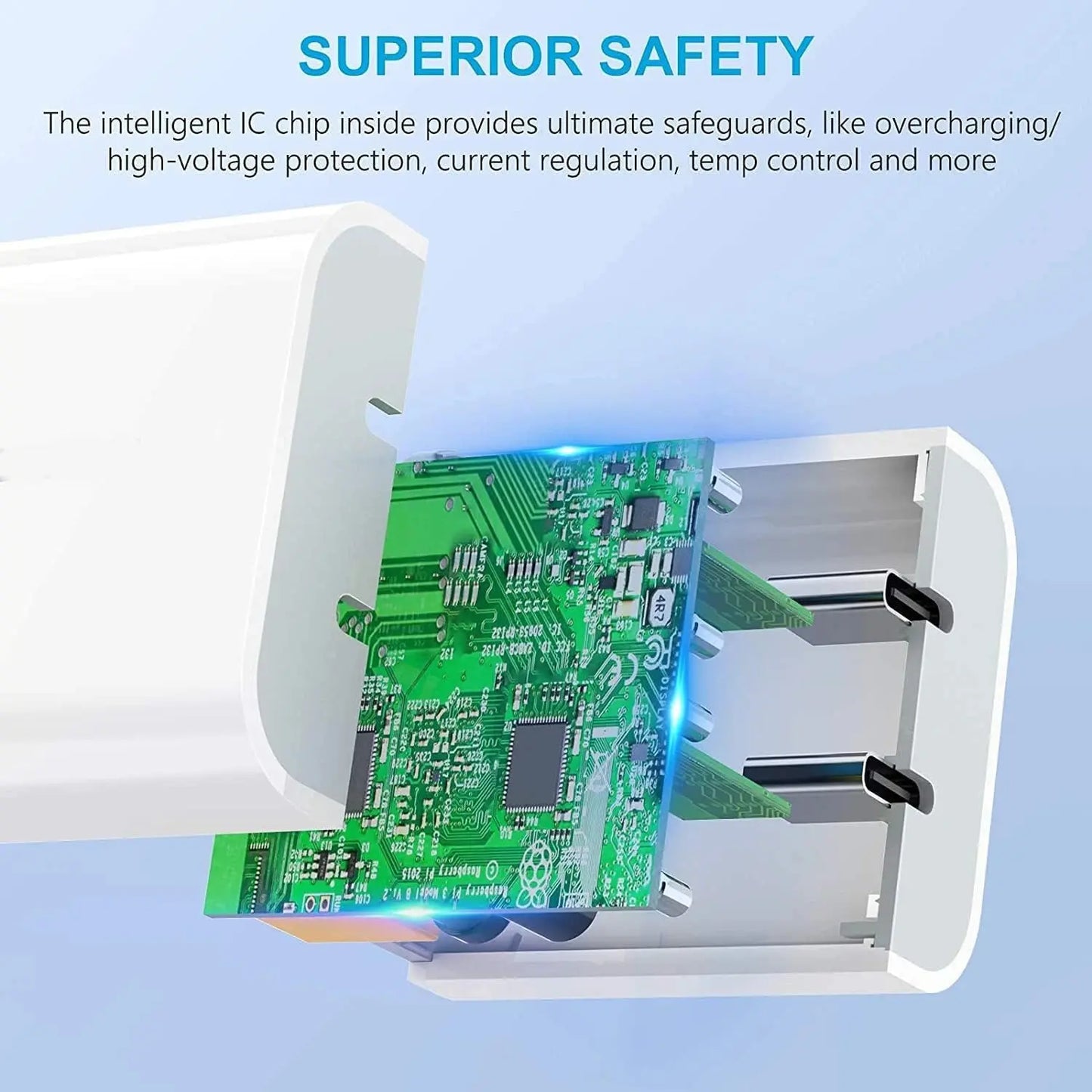 Chargeur rapide double USB C de 40W