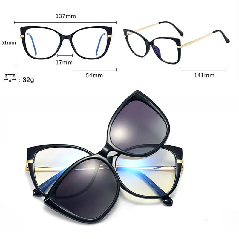 Lunettes de soleil design magnétique pour hommes et femmes