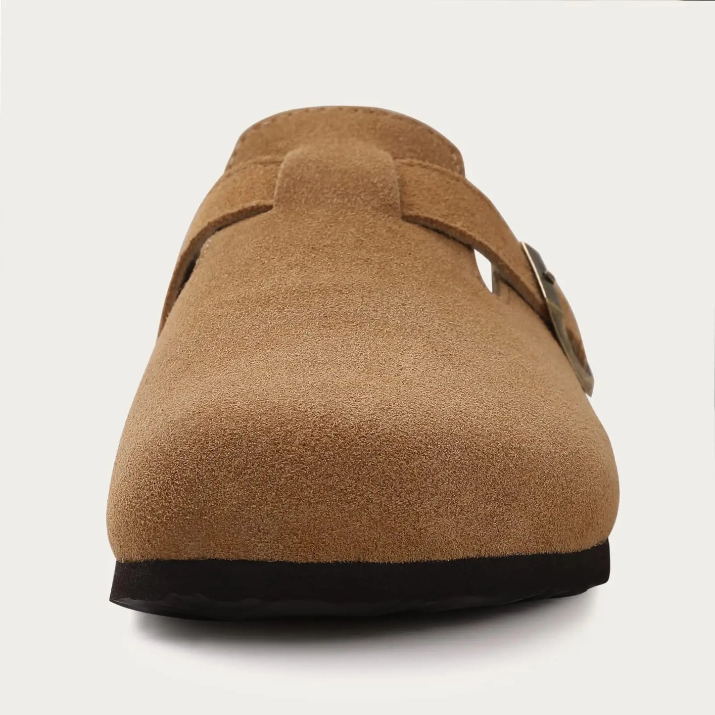 Mules en cuir souple avec semelle en liège