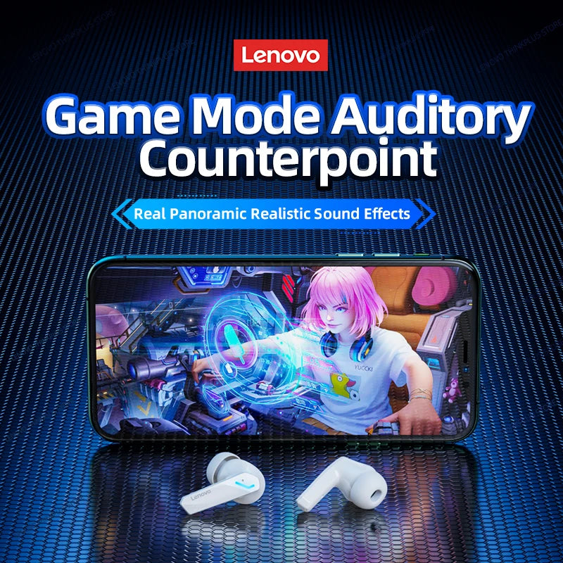 Écouteurs sans fil de jeu Bluetooth 5.3 Lenovo GM2 Pro