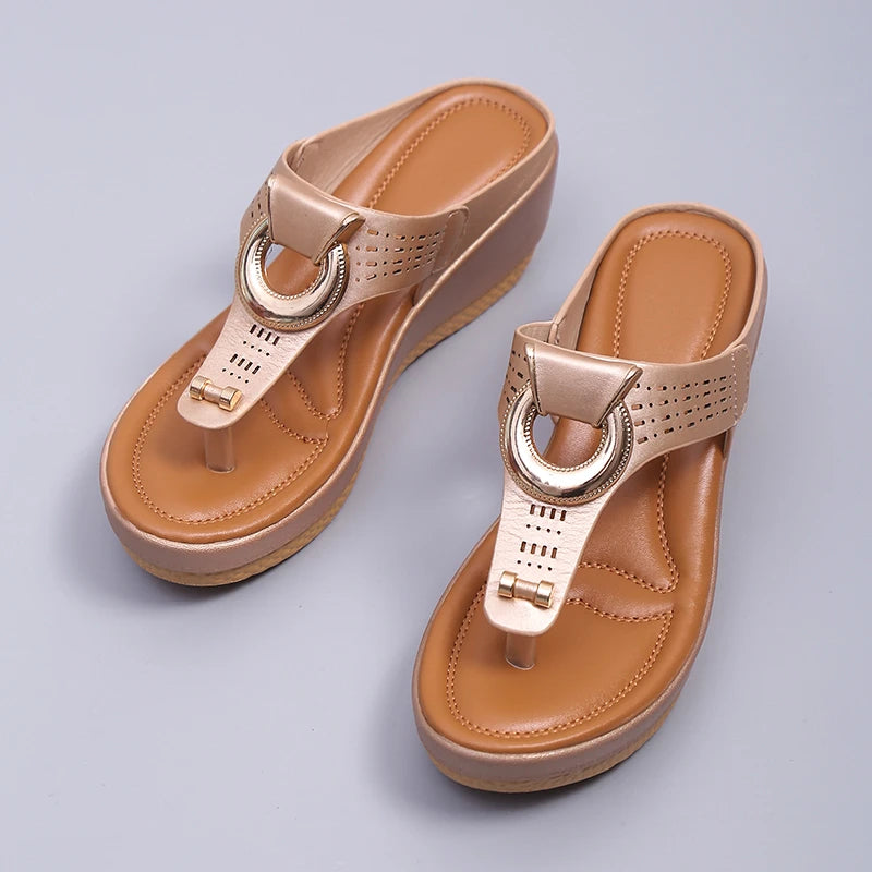 Chaussures d'été en cuir PU pour femmes