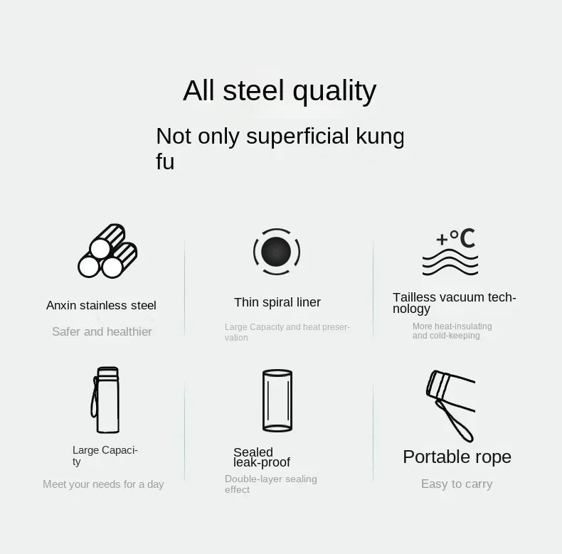 Gardez vos boissons chaudes ou froides pendant des heures avec la Thermos en acier inoxydable