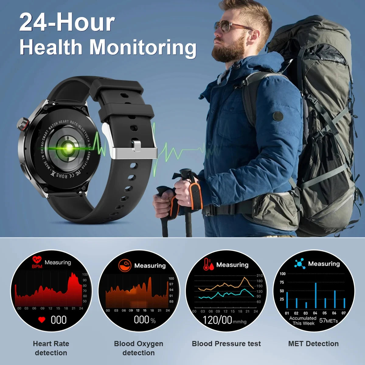 Montre intelligente GPS pour homme