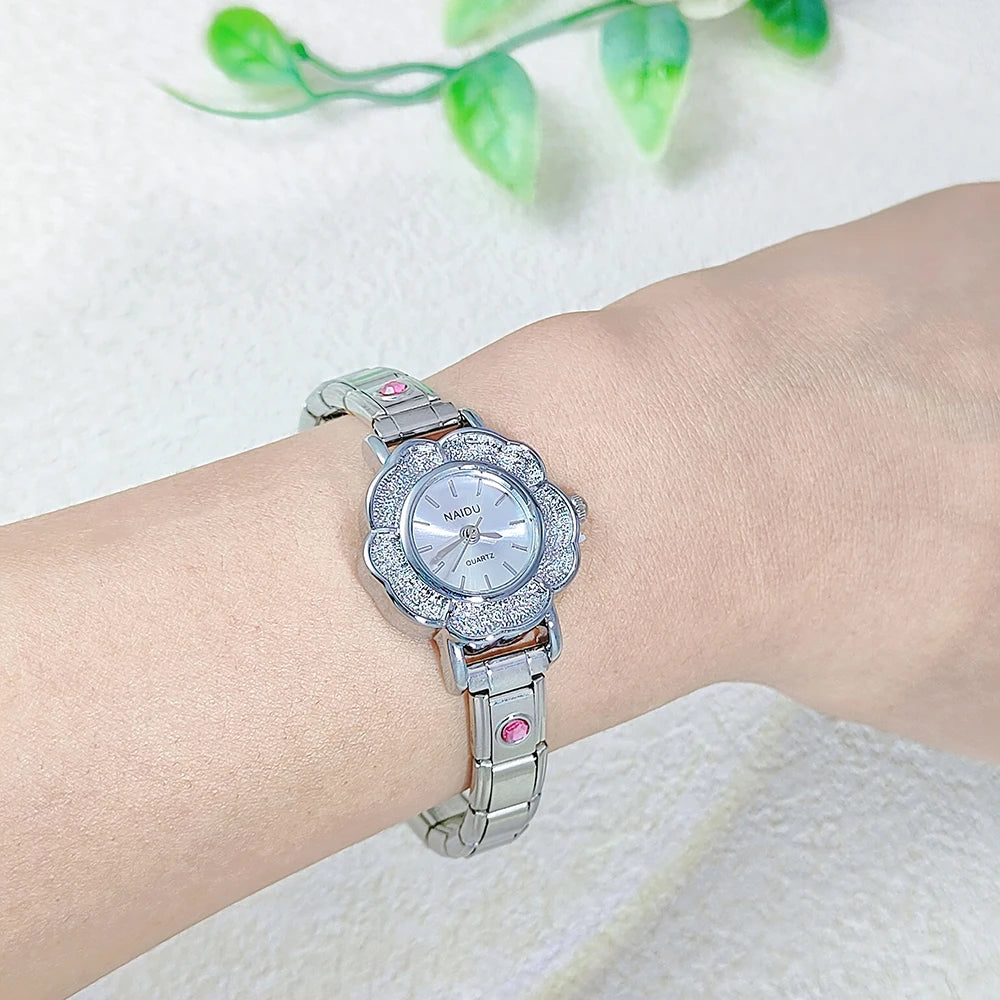 Montre en acier inoxydable de GEMOSA pour femmes