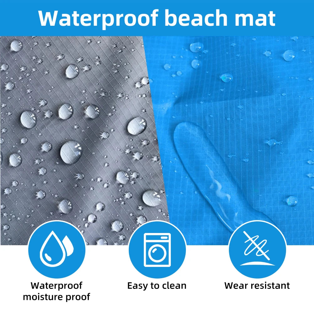 Extra Large Waterproof Beach Mat Portable Outdoor Camping Mat Blanket Folding Camping Mattress Lightweight Camping Picnic Mat