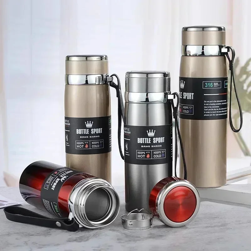 Gardez vos boissons chaudes ou froides pendant des heures avec la Thermos en acier inoxydable